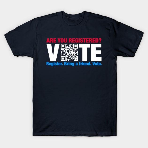 Vote QR Code Vote.org Election T-Shirt by fishbiscuit